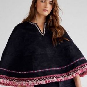 Anna Sui Faux Suede Cape For Free People